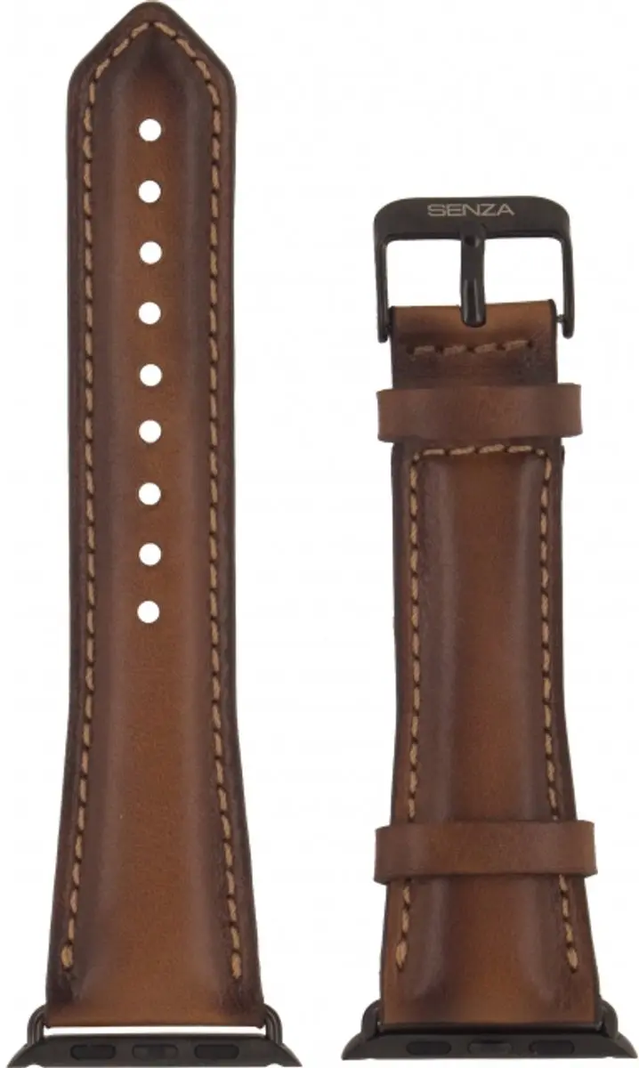 Senza Desire Strap Leren Bandje Apple Watch Series 7 41mm
