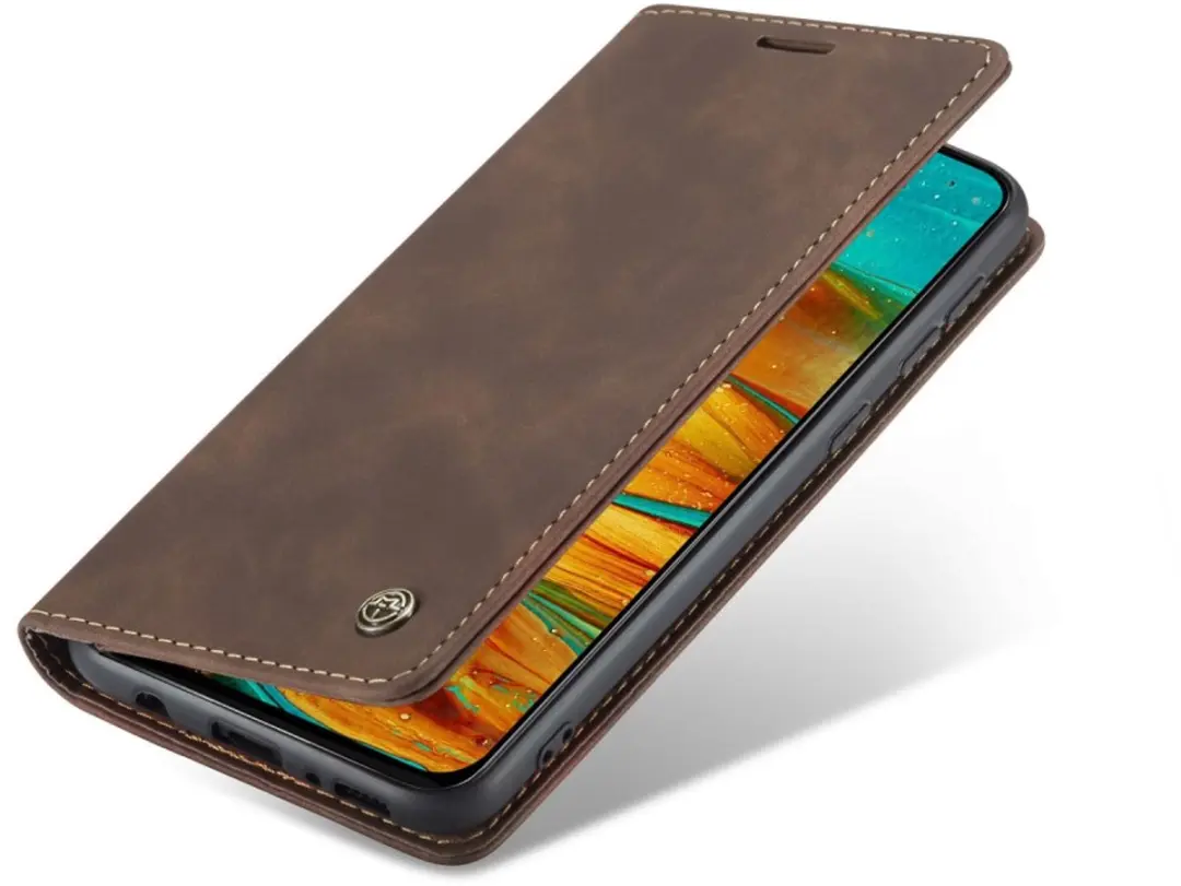 Caseme 013 Book Case Hoesje Samsung Galaxy M31 - Donkerbruin