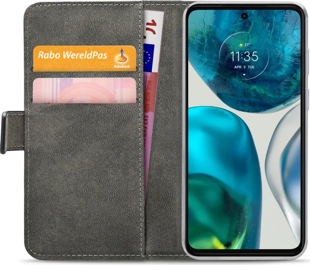 Mobilize Classic Gelly Wallet Bookcase Moto G52 - Zwart