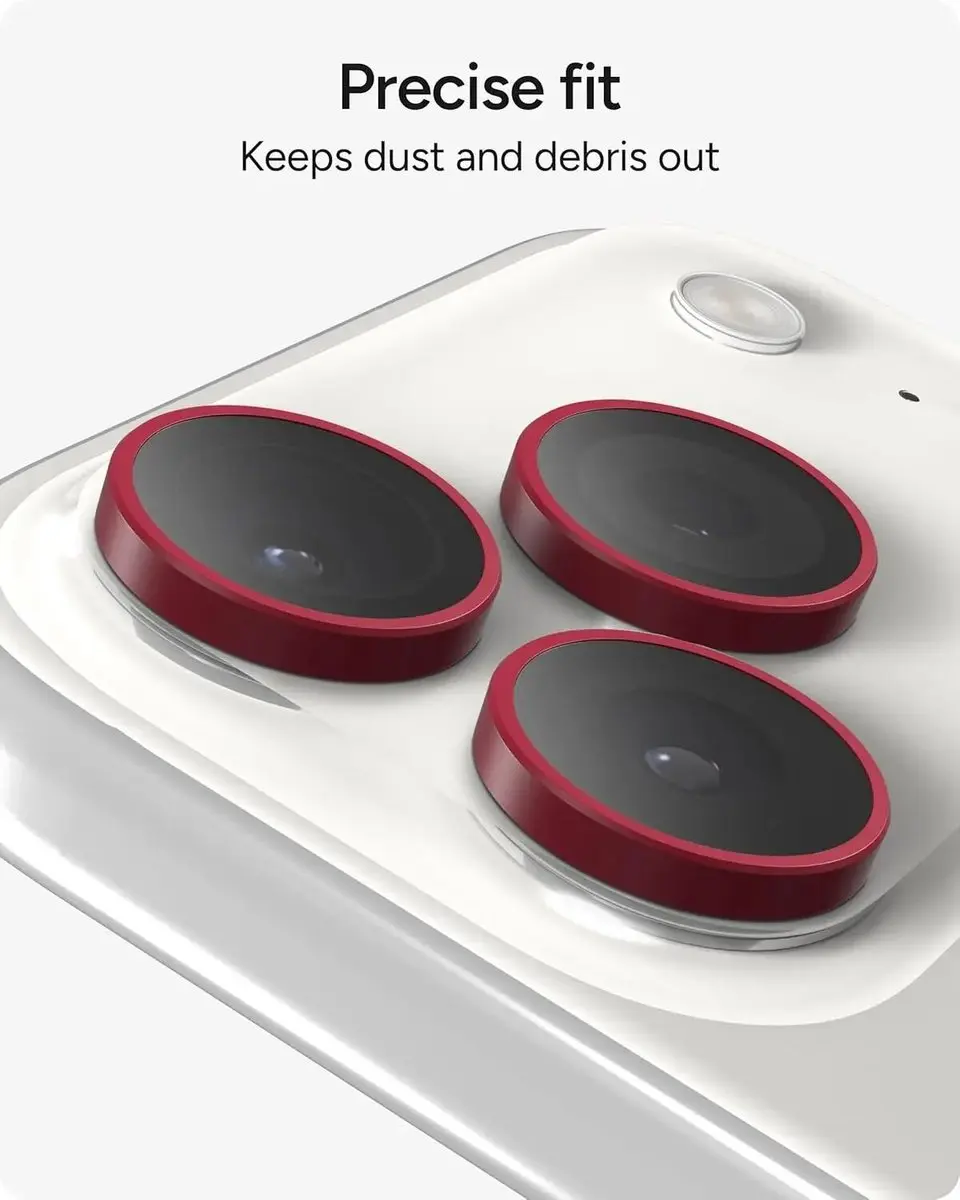 ZAGG Glass Elite Camera Rings iPhone 15/16 Pro - Roze