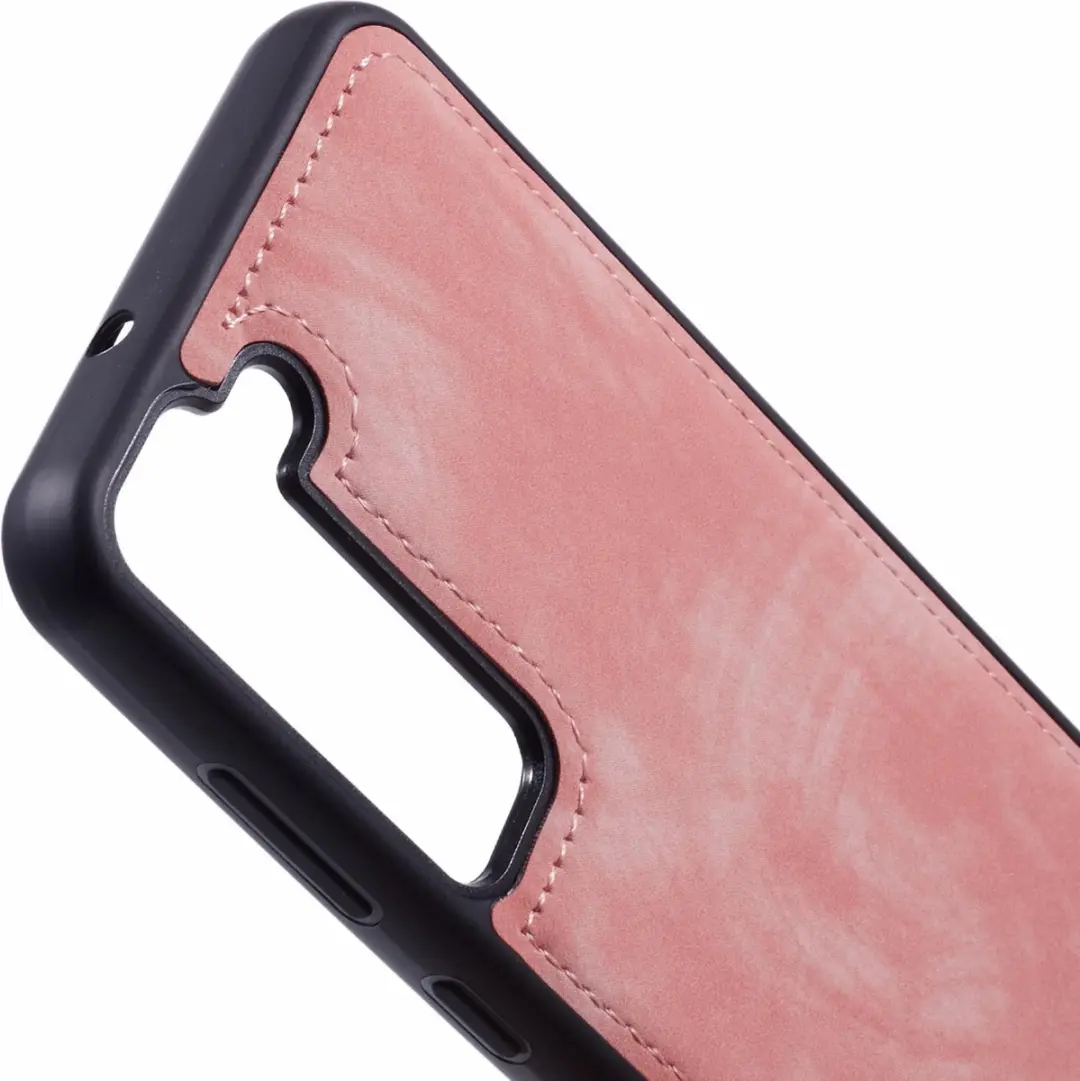 Caseme Hoesje Samsung Galaxy S23 Lichtroze - 8 Pasjes