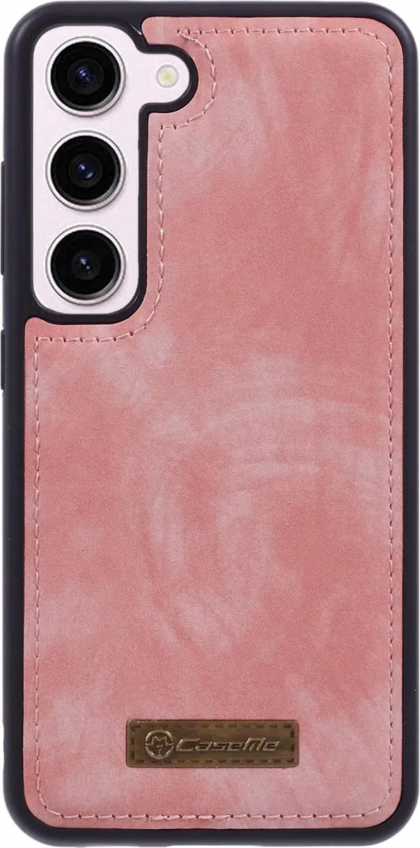 Caseme Hoesje Samsung Galaxy S23 Lichtroze - 8 Pasjes