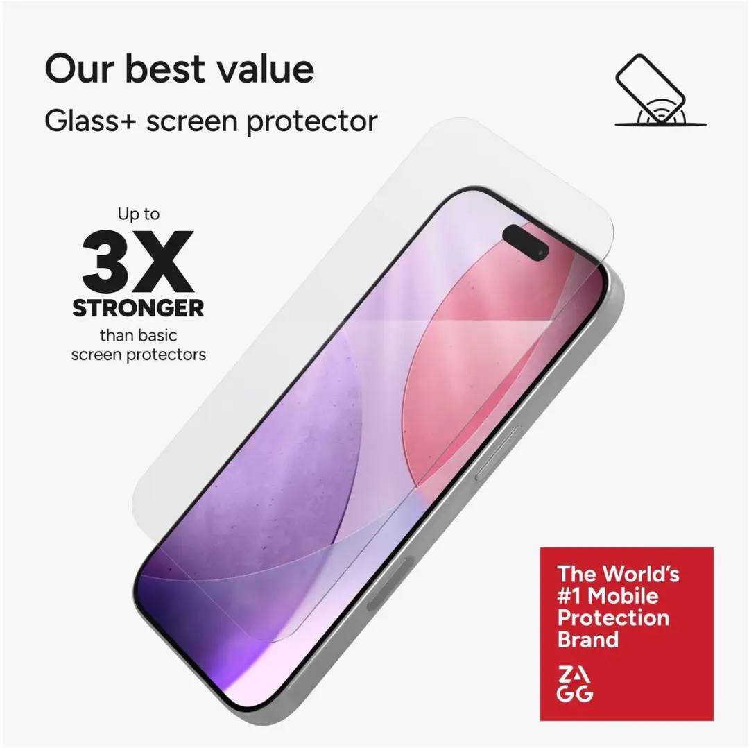 ZAGG InvisibleShield Glass+ iPhone 17 Pro Schermbeschermer