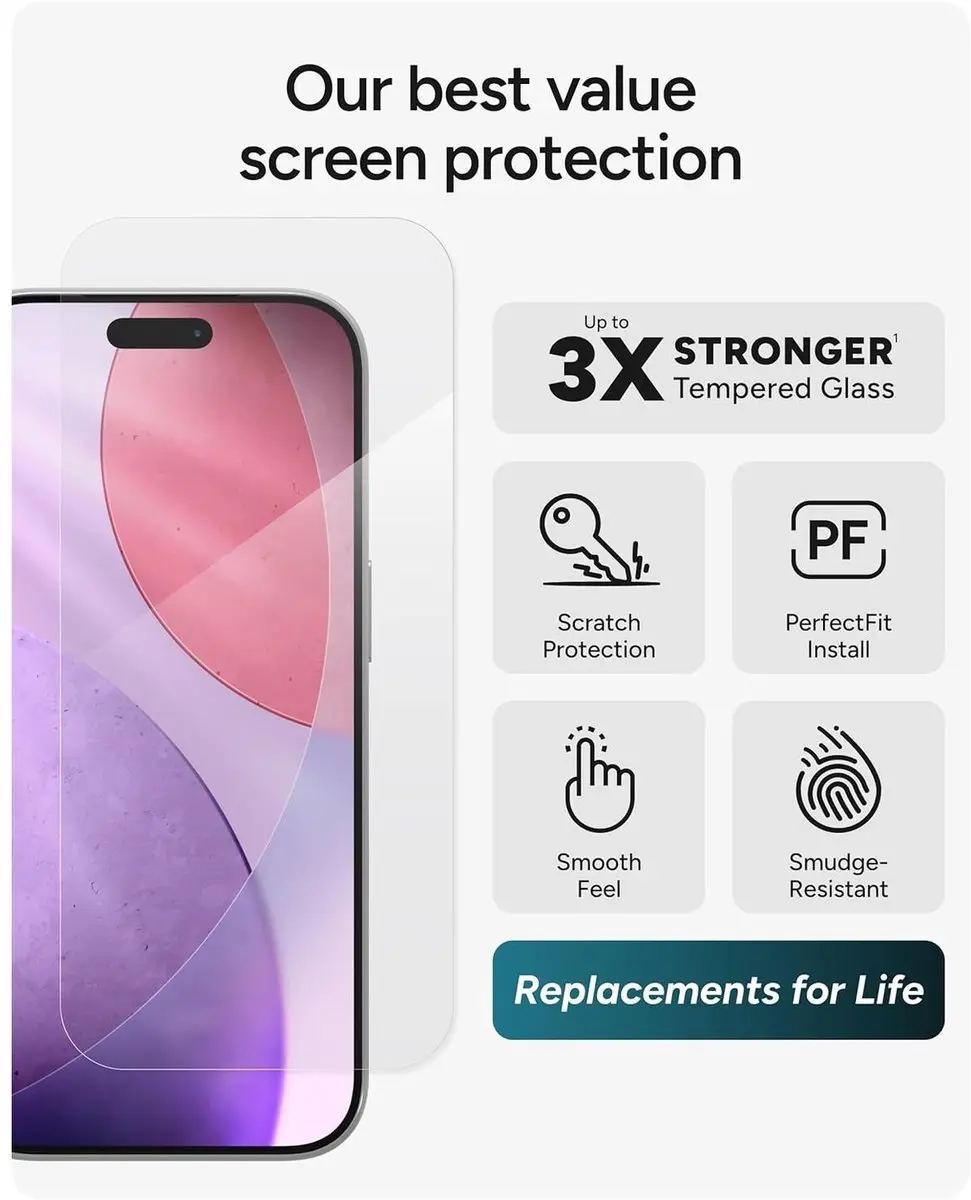 ZAGG InvisibleShield Glass+ iPhone 17 Pro Schermbeschermer