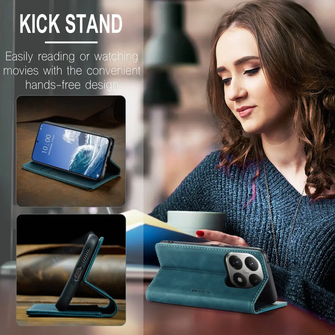 Caseme 013 Book Case Hoesje Xiaomi 15T - Blauw