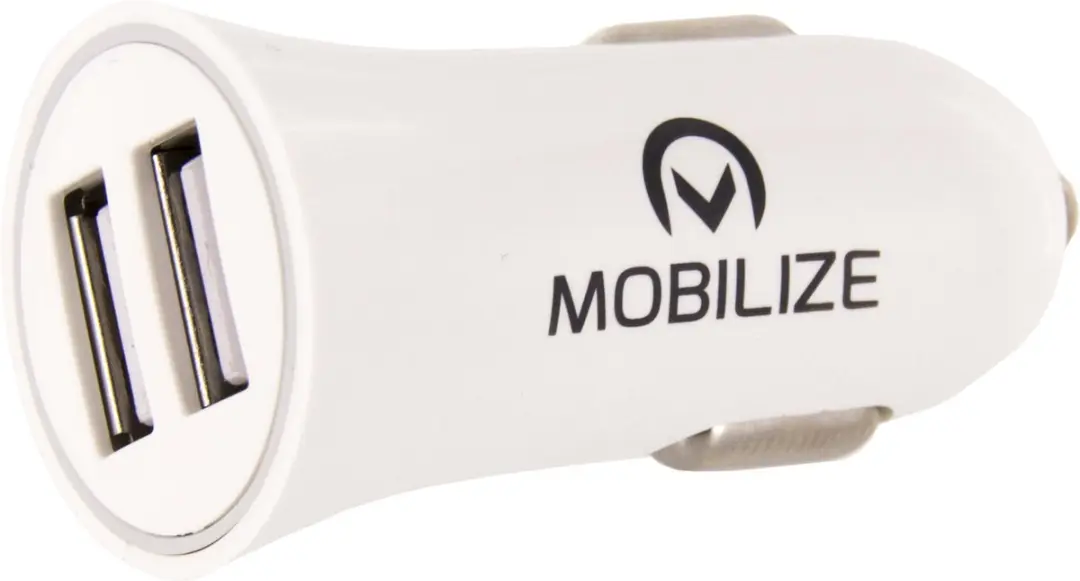 Mobilize Dual USB Autolader 24W - Wit