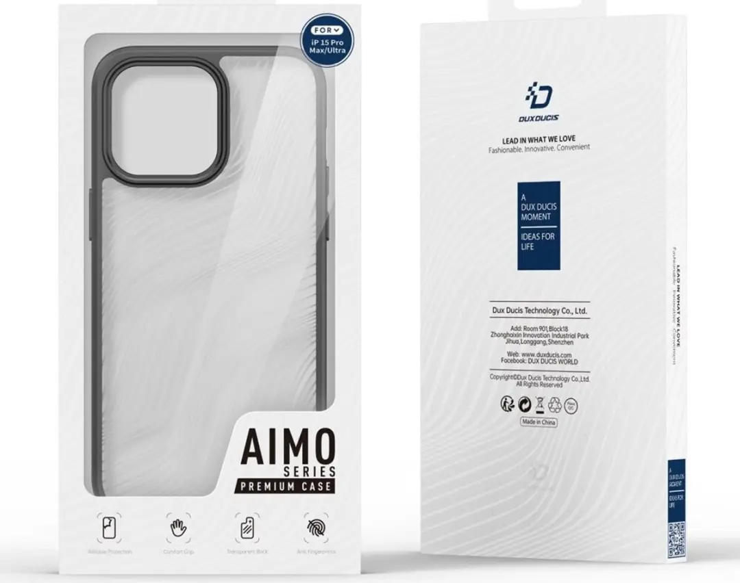 Dux Ducis Aimo Series iPhone 15 Pro Hoesje - Zwart