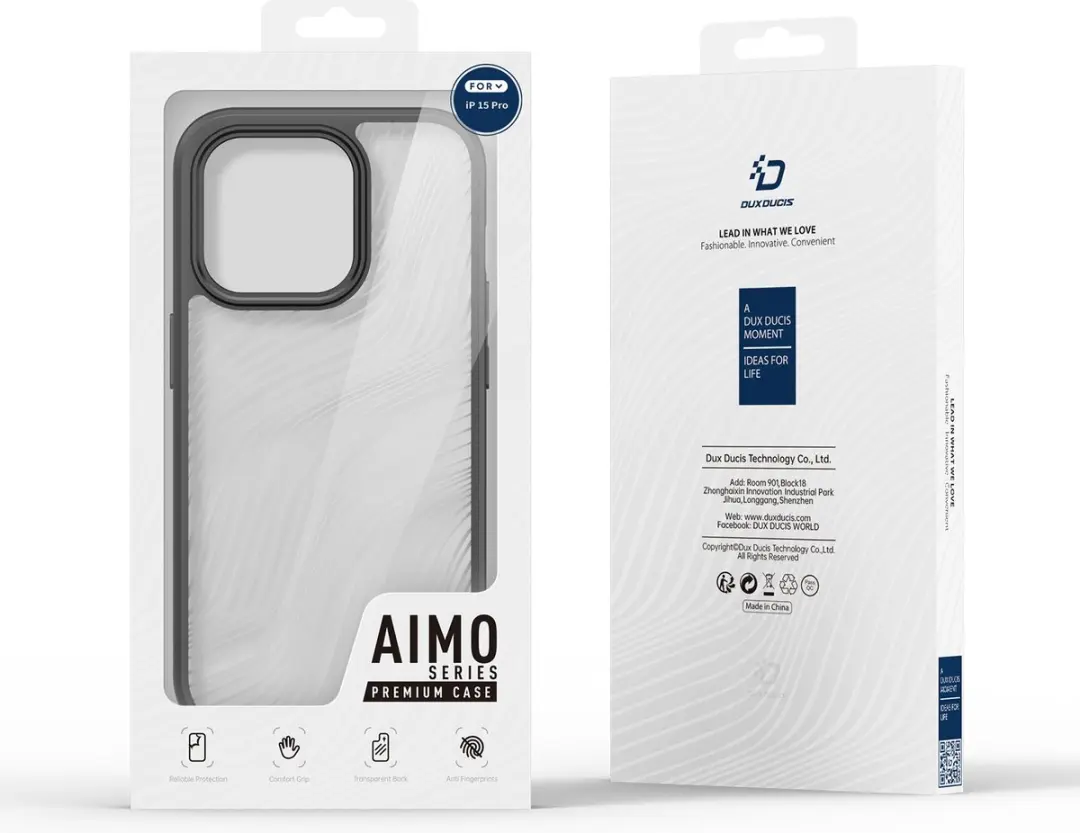 Dux Ducis Aimo Series iPhone 15 Pro Hoesje - Zwart