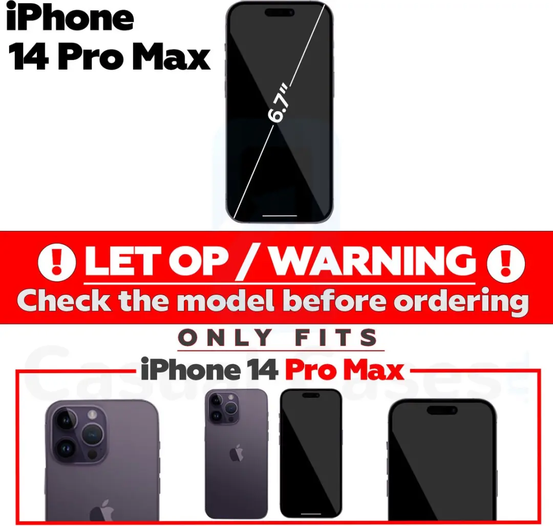 Caseme Portemonnee Hoes iPhone 14 Pro Max - 14 Pasjes - Rood