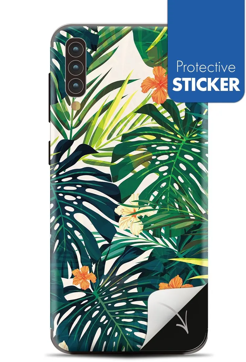 My Style PhoneSkin Samsung Galaxy A30s/A50 Jungle Flowers - Groen
