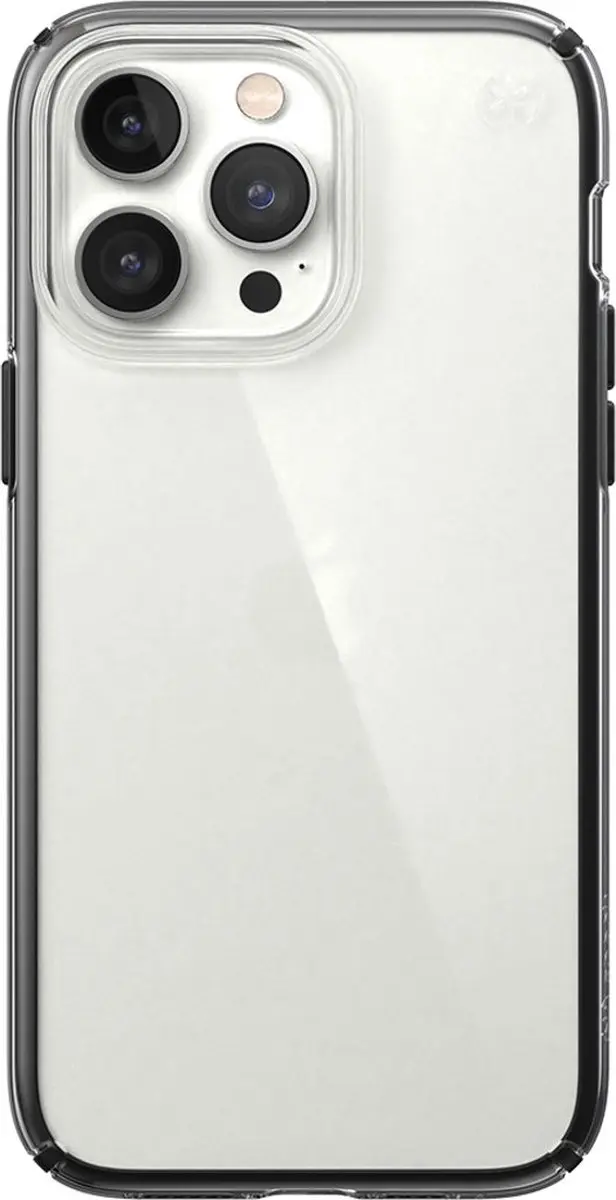 Speck Presidio Perfect Clear iPhone 14 Pro Max Hoesje - Zwart Transparant