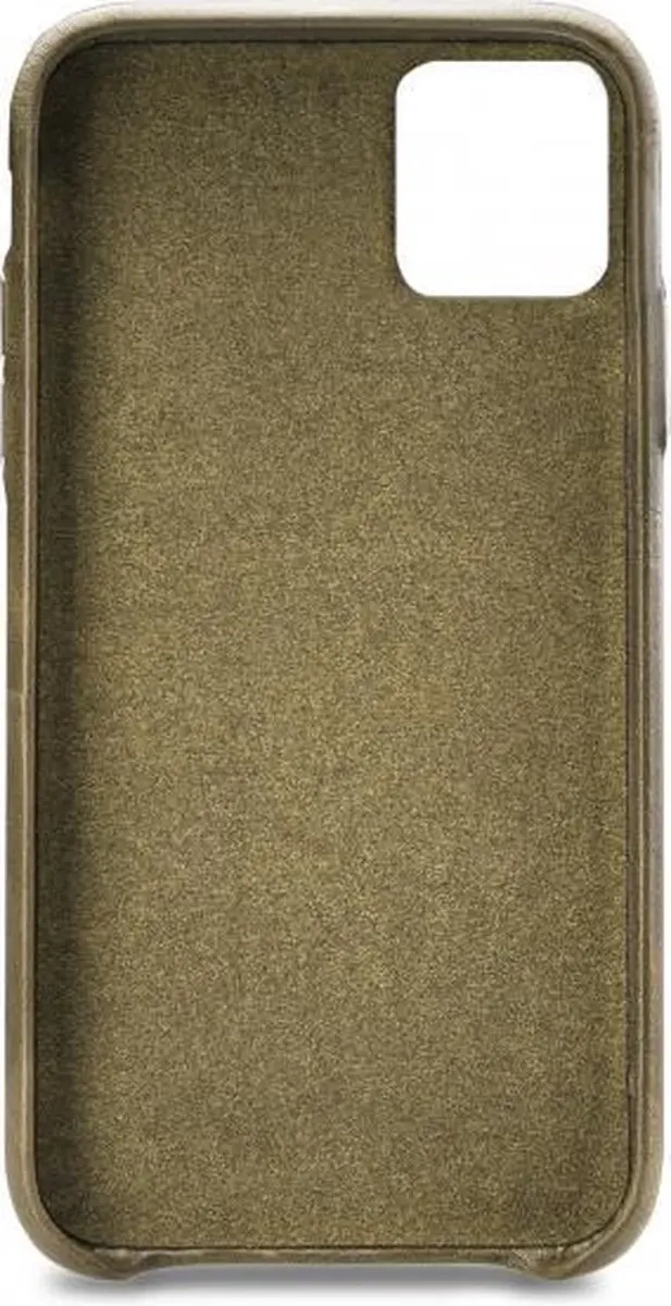 Senza Desire Cardslot Backcover - iPhone 11 - Burned Olive - LEACVR1076