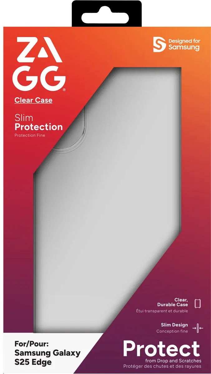 ZAGG Clear Case voor Samsung Galaxy S25 Edge - Transparant - 702318623