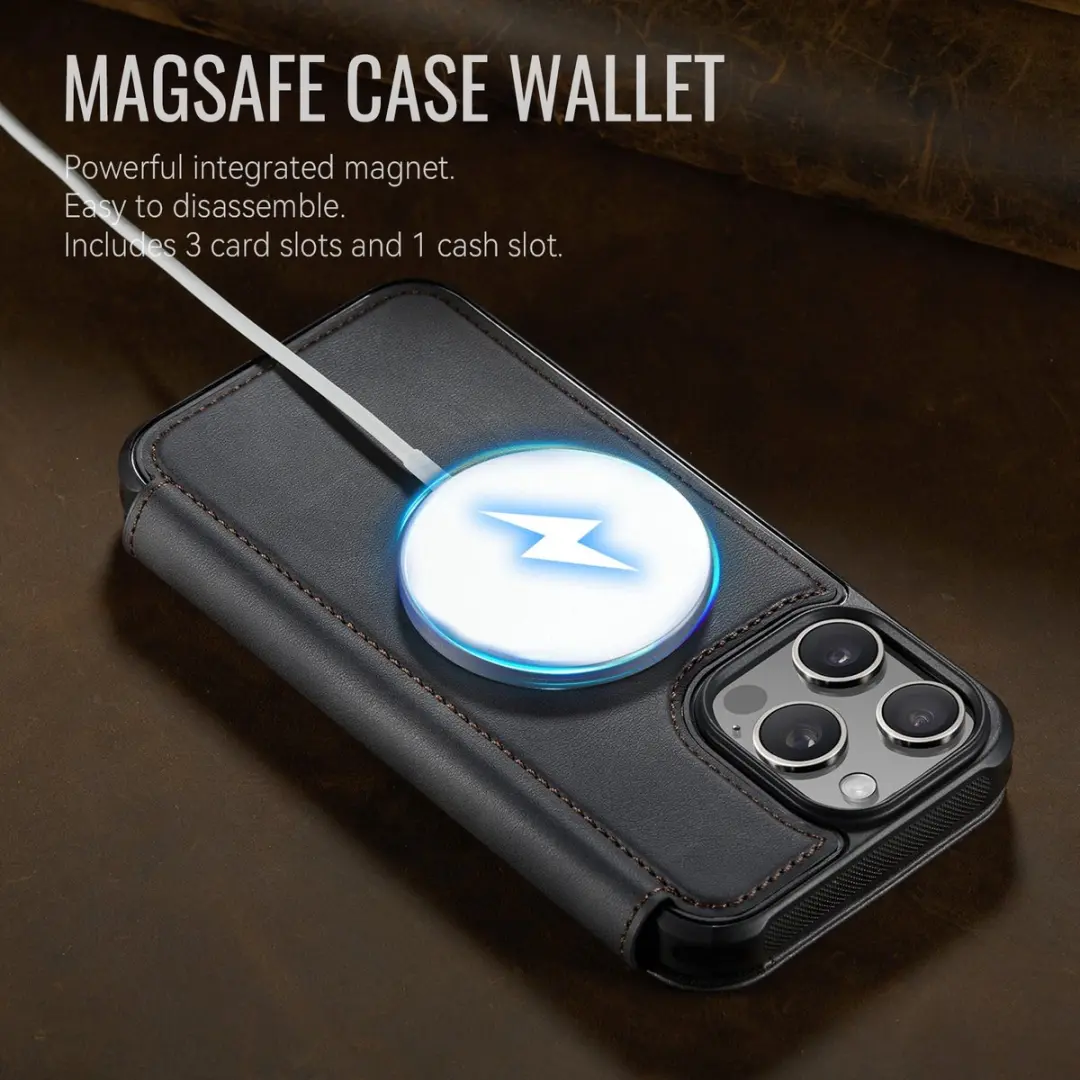 Caseme 053 Slim Book Case iPhone 15 Pro Hoesje - 3 Pasjes - Zwart