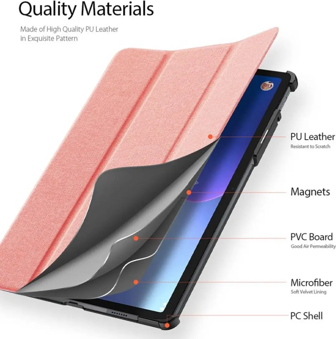 Dux Ducis Domo Bookcase Lenovo Tab P11 Pro (2nd gen) - Roze Goud