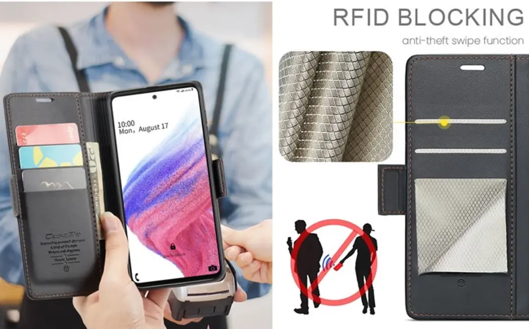 Caseme Wallet Case Samsung Galaxy A53 5G - RFID Zwart