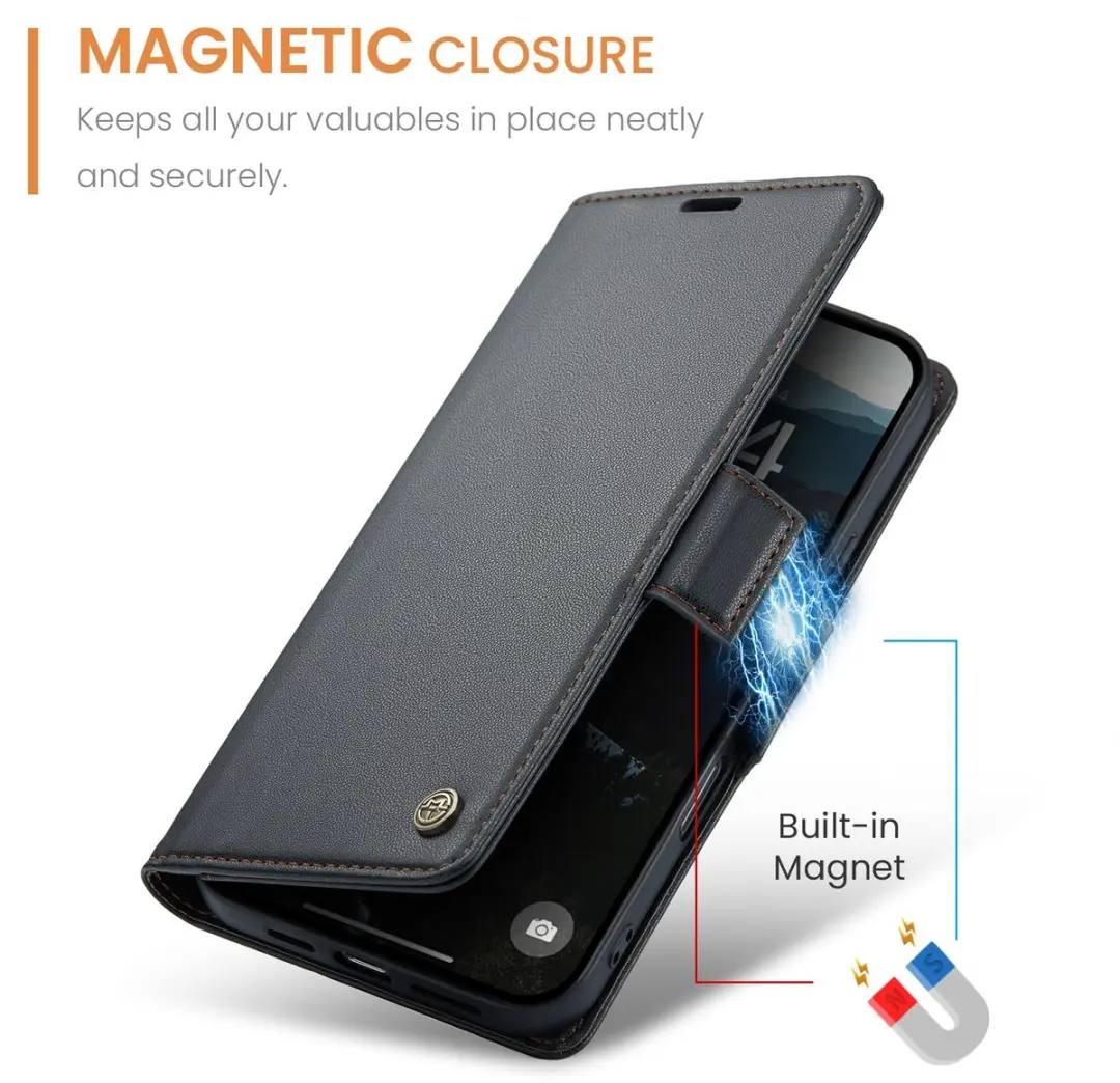 CaseMe 023 Wallet Book Hoesje iPhone 17 - Zwart