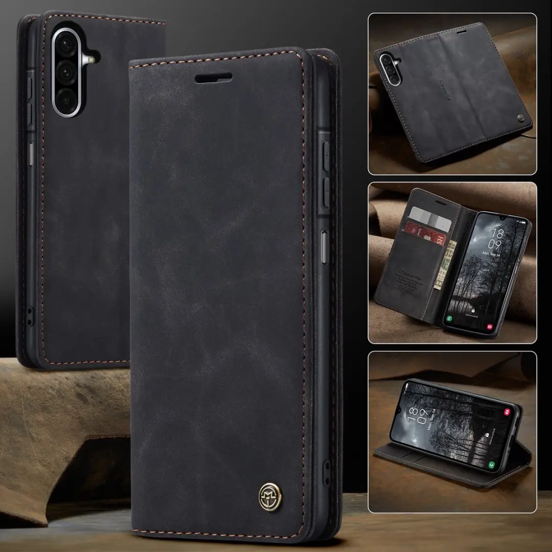 Caseme 013 Book Case Hoesje Samsung Galaxy A57 - Zwart - afbeelding 6 van 6