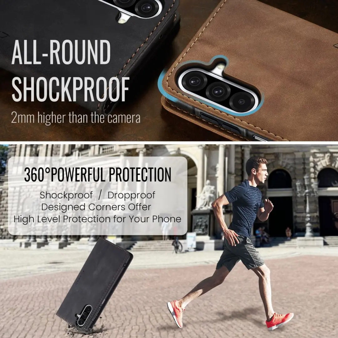Caseme 013 Book Case Hoesje Samsung Galaxy A57 - Zwart