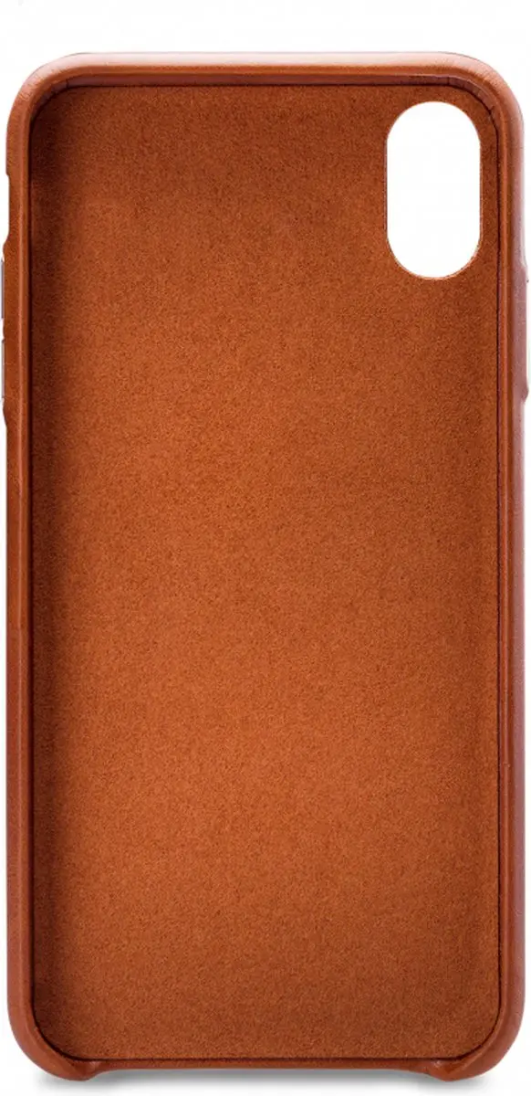 Senza Desire Serie iPhone Xs Max Hoesje - Echt Leer Burned Cognac - LEACVR1065