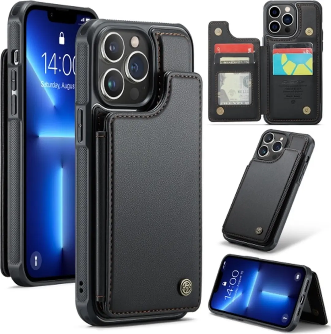 Caseme Luxe Portemonnee Backcover iPhone 13 Pro Max