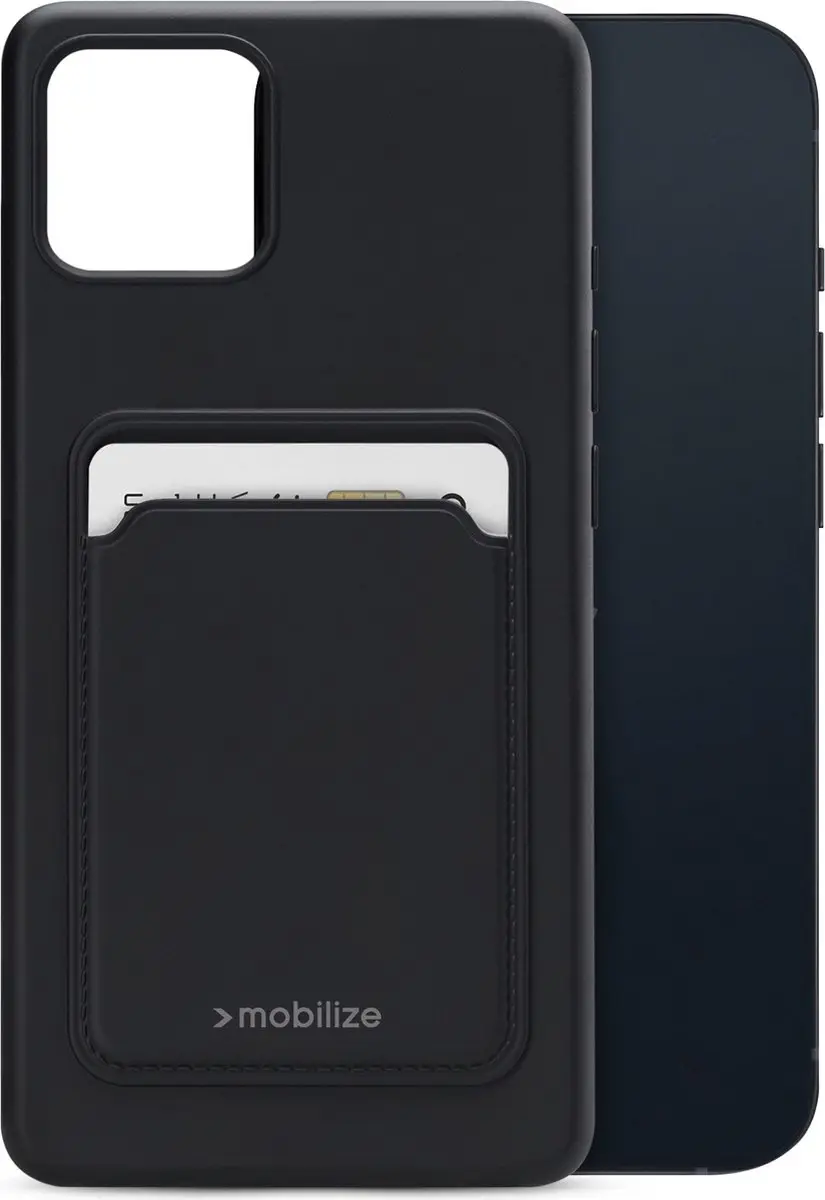 Mobilize Rubber Gelly Card iPhone 13 Mini Hoesje