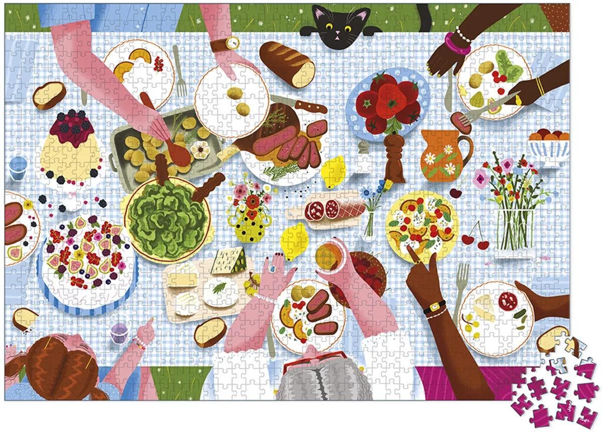 Janod Het Familiediner Puzzel 1000 Stuks - 8+ - afbeelding 6 van 6