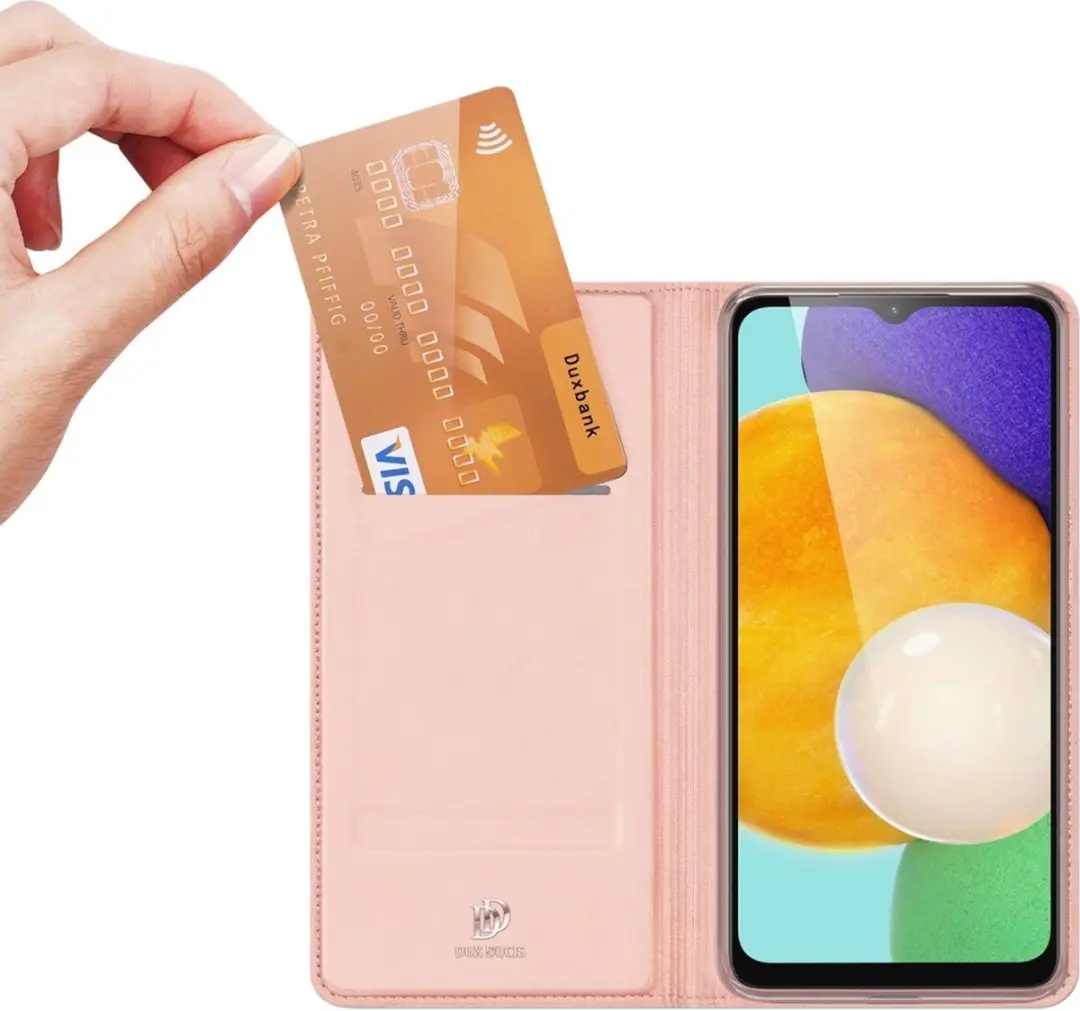 Dux Ducis Samsung Galaxy A04s Slim Bookcase Hoesje - Rose Goud - afbeelding 6 van 6