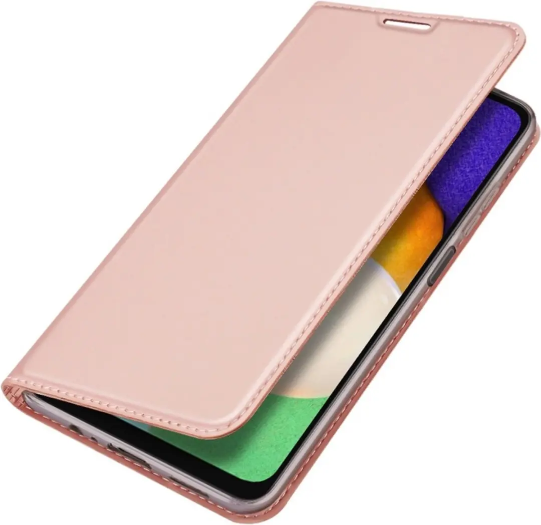 Dux Ducis Samsung Galaxy A04s Slim Bookcase Hoesje - Rose Goud
