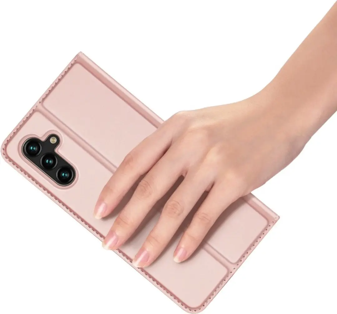 Dux Ducis Samsung Galaxy A04s Slim Bookcase Hoesje - Rose Goud