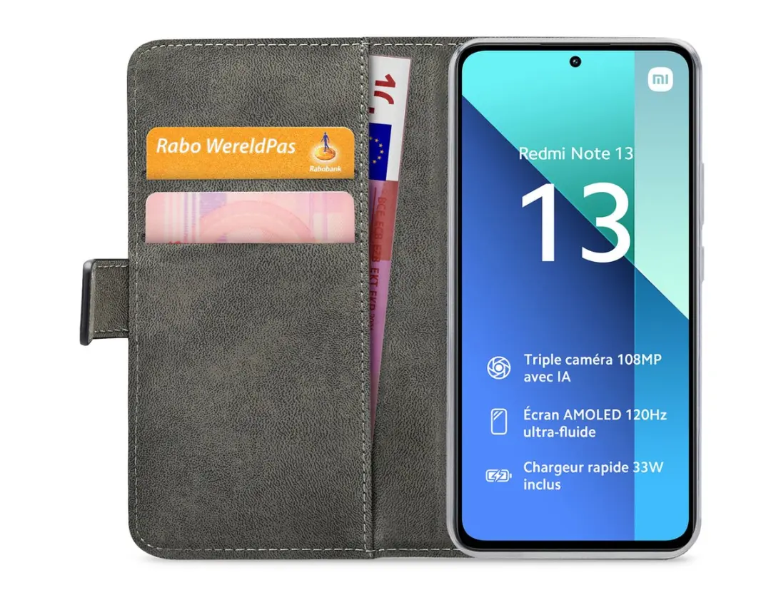 Mobilize Classic Wallet Xiaomi Redmi Note 13 4G Hoesje - Zwart