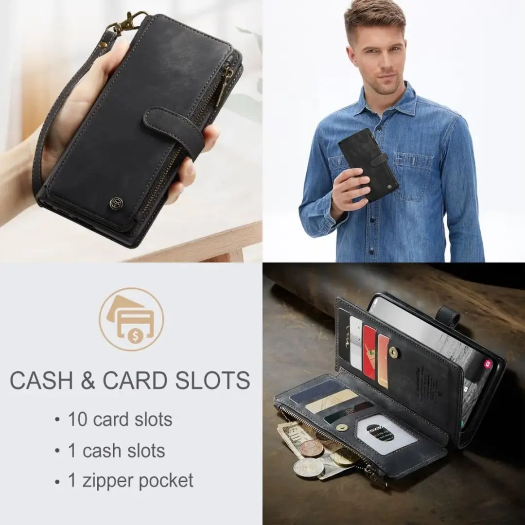 Caseme C30 Hoesje Samsung Galaxy A34 - Zwart