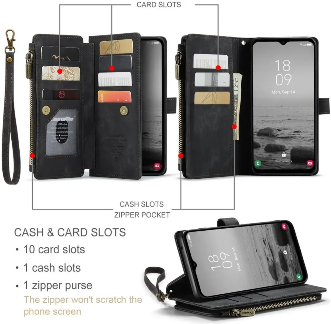Caseme C30 Hoesje Samsung Galaxy A34 - Zwart