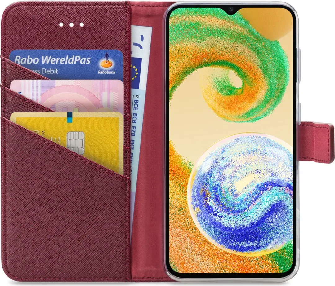 My Style MSFWLT1418 Telefoonhoesje Samsung Galaxy A04s - Bordeaux Rood