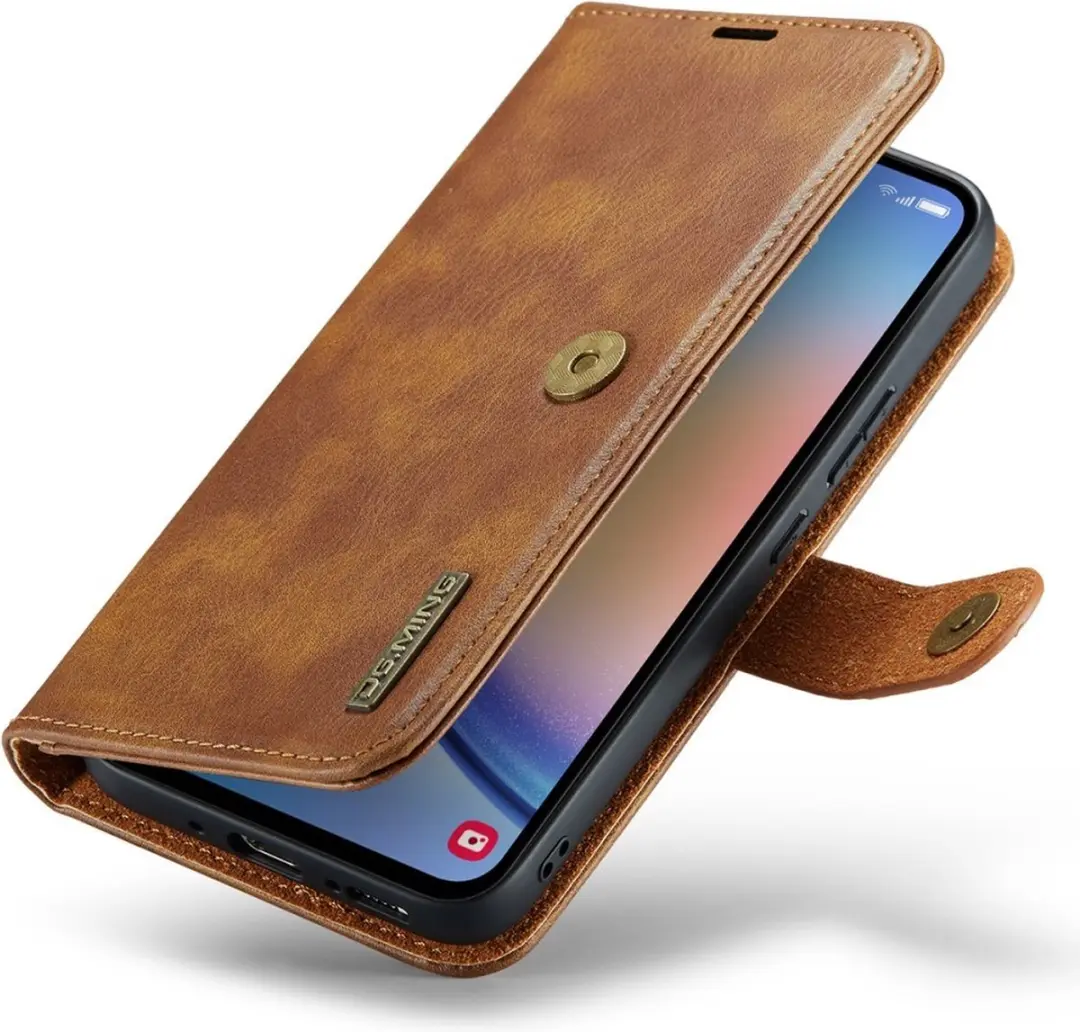 DG.MING Hoesje Samsung Galaxy A34 2-in-1 Book Case - Bruin