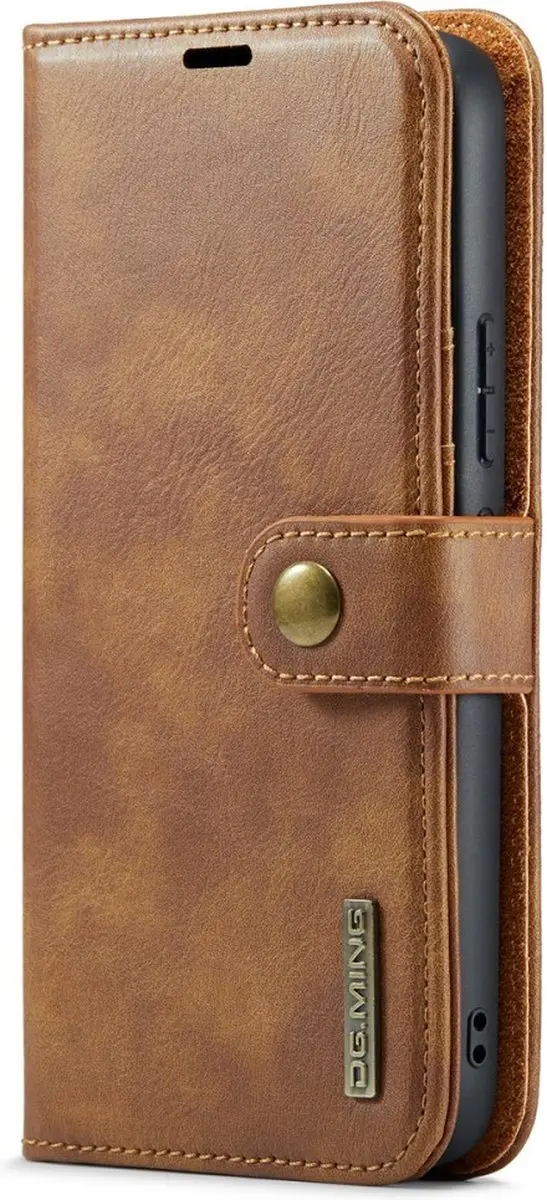 DG.MING Hoesje Samsung Galaxy A34 2-in-1 Book Case - Bruin