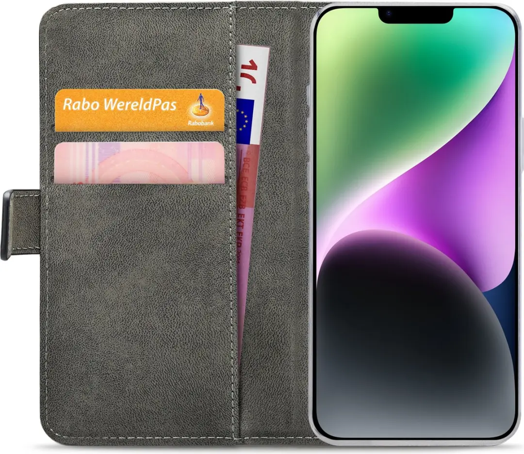 Mobilize Classic Gelly Wallet Bookcase iPhone 14 Plus - Zwart - afbeelding 6 van 6