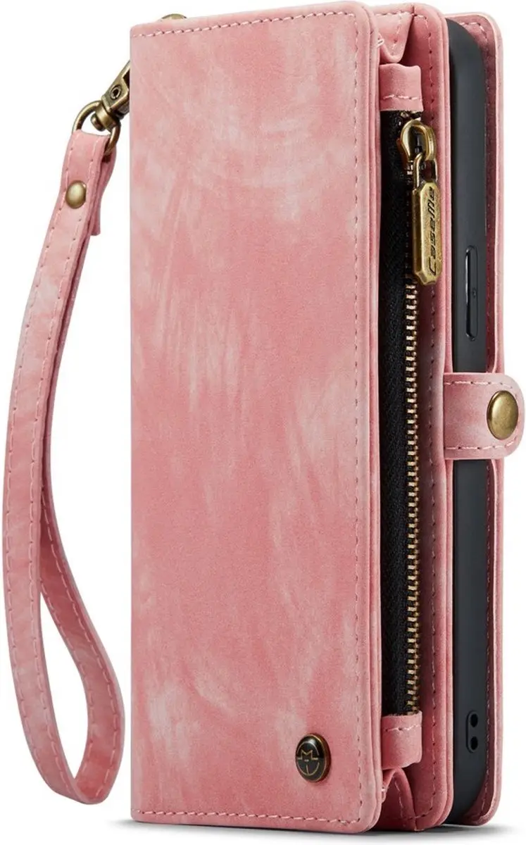 Caseme 008 iPhone 14 Hoesje - Roze - 8 Pasjes