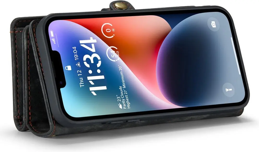 Caseme 008 Hoesje iPhone 15 Pro Max - 8 Pasjes - Zwart