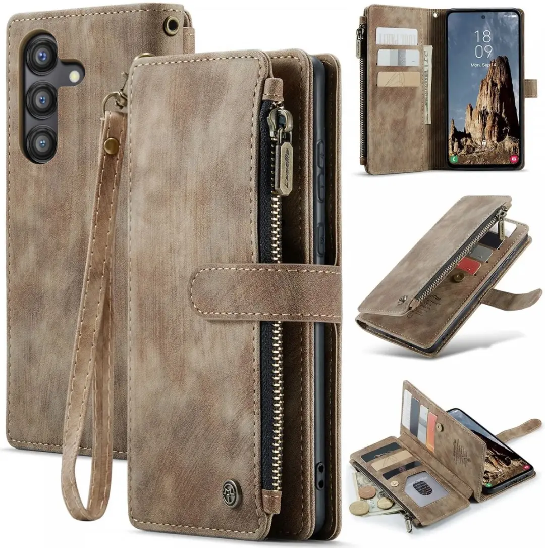 Caseme C30 Hoesje Samsung Galaxy A35 - Bruin
