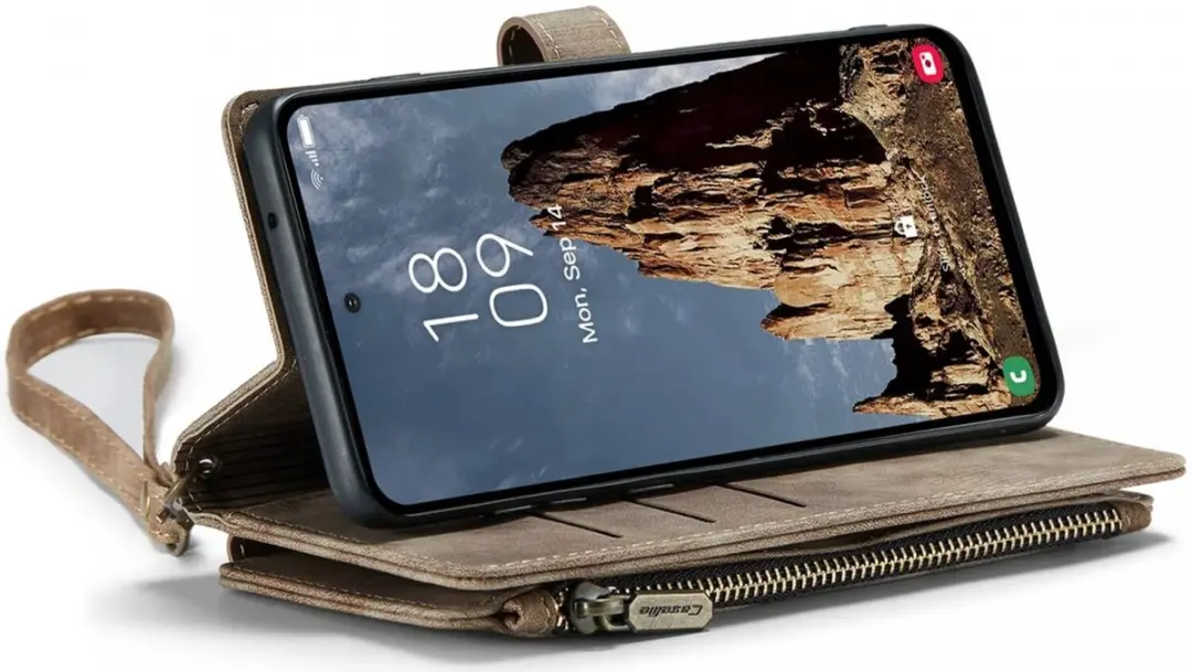 Caseme C30 Hoesje Samsung Galaxy A35 - Bruin - afbeelding 6 van 6