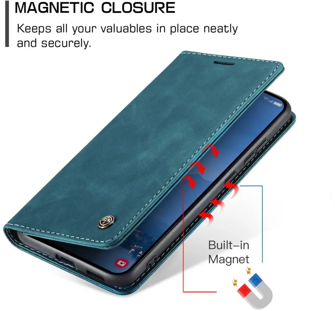 Caseme 013 Book Case Hoesje Samsung Galaxy S25 FE - Blauw