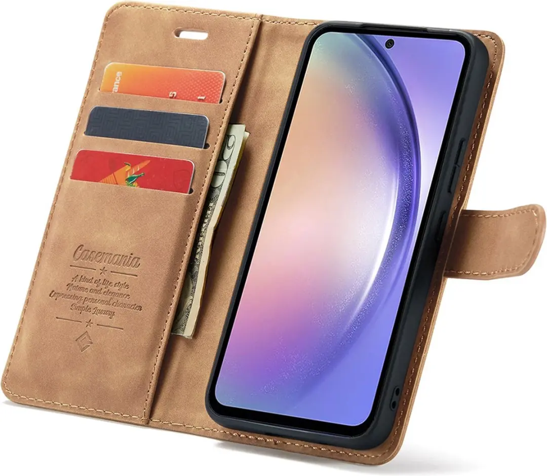 Caseme Google Pixel 8 Pro Bookcase Hoesje - Effen Bruin