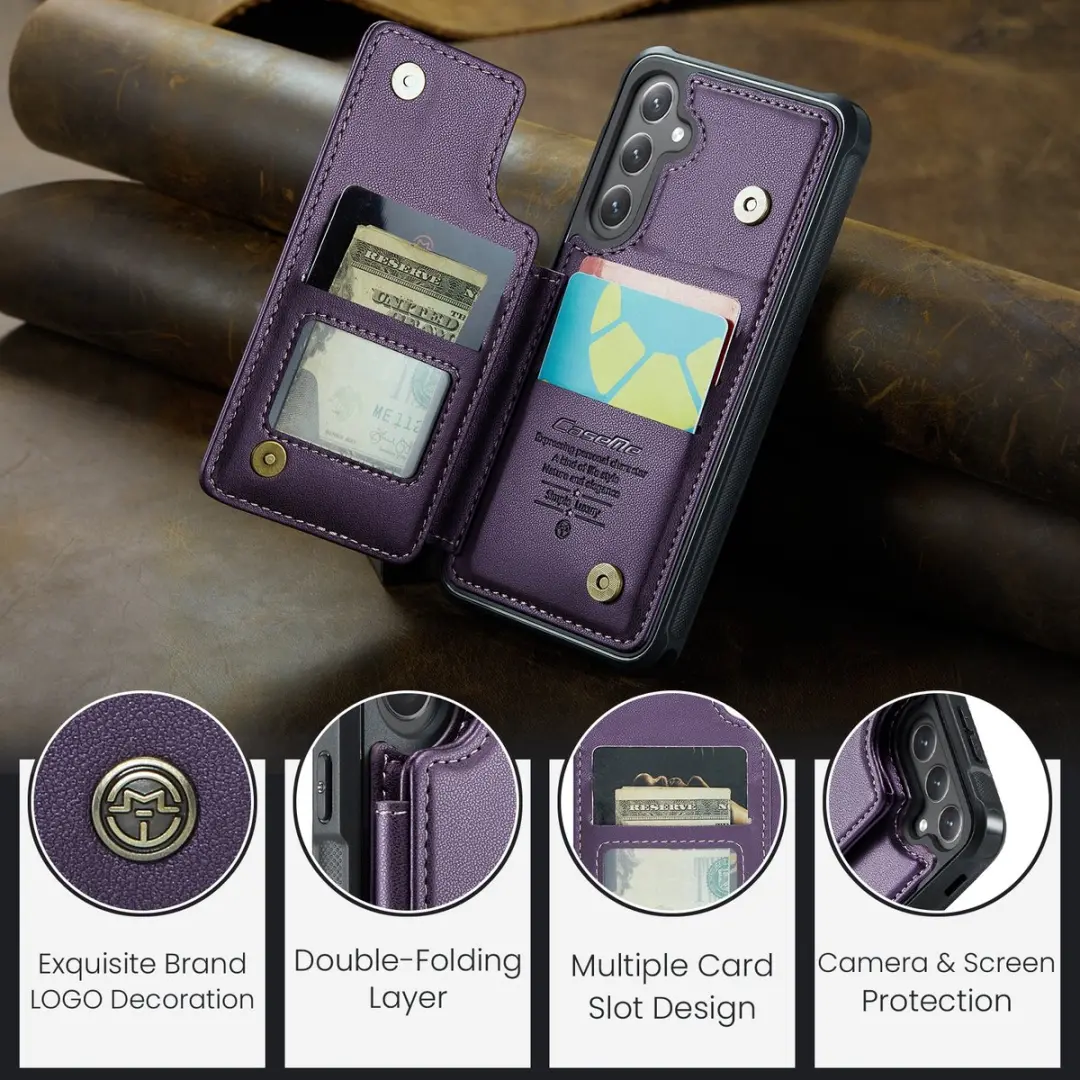 Caseme C22 Hoesje Samsung Galaxy S26 - Paars - 5 Pasjes