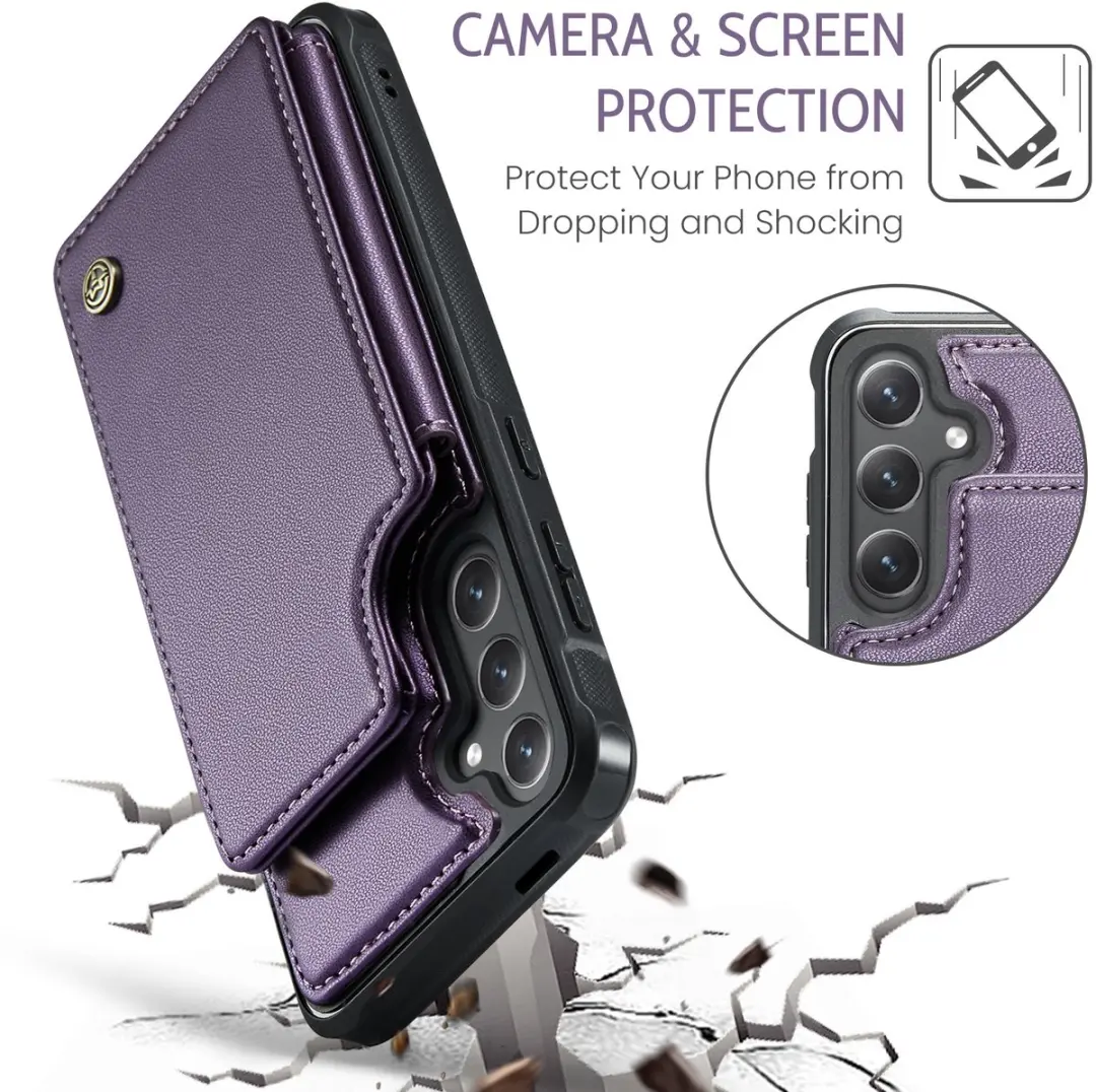 Caseme C22 Hoesje Samsung Galaxy S26 - Paars - 5 Pasjes - afbeelding 6 van 6