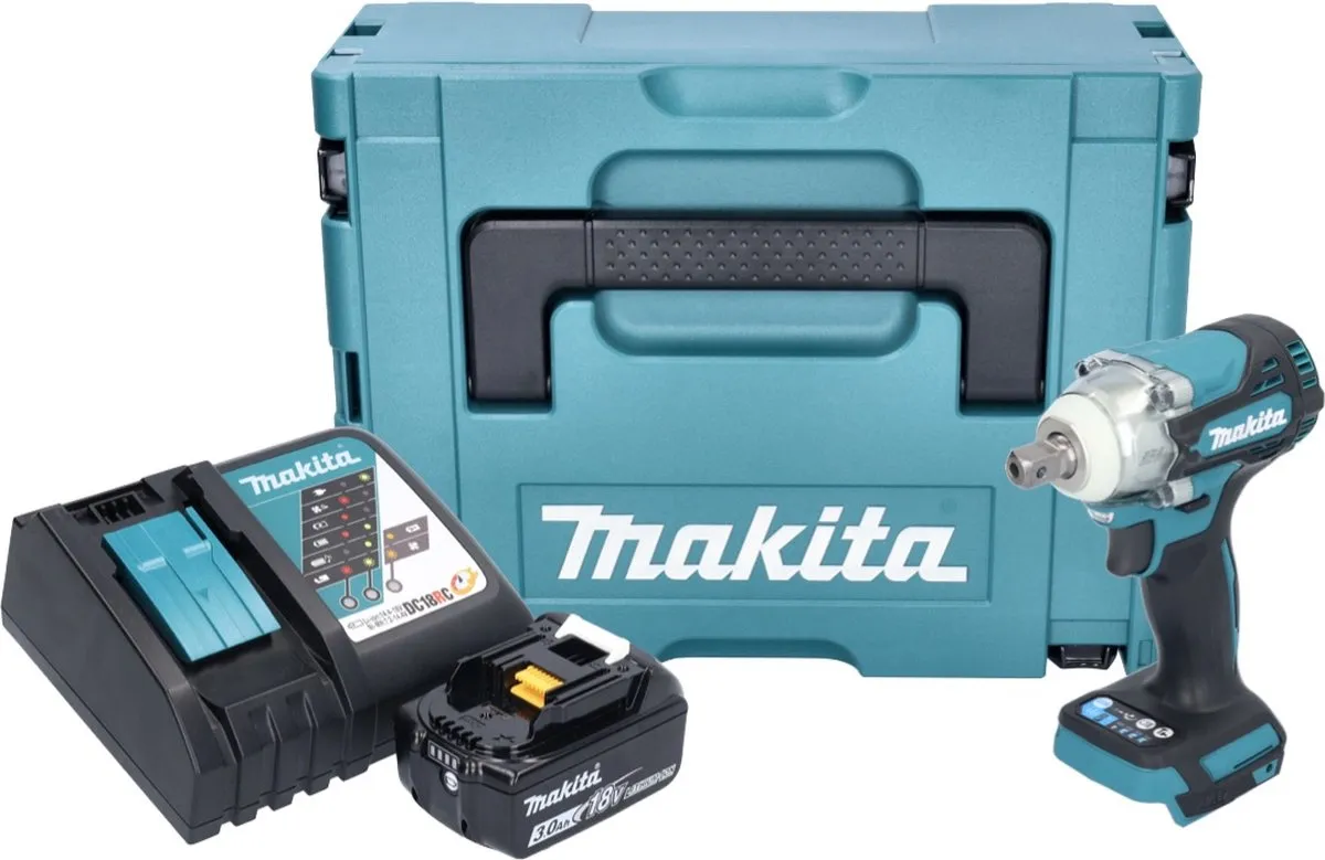 Makita DTW 301 RF1J Slagmoersleutel 18V 330Nm - Borstelloos - 3.0Ah - afbeelding 5 van 5