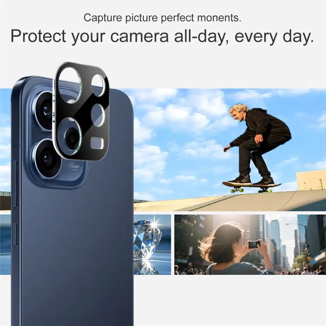 Imak 9H Tempered Glass Camera Lens Protector - OPPO Reno 15F - Zwart