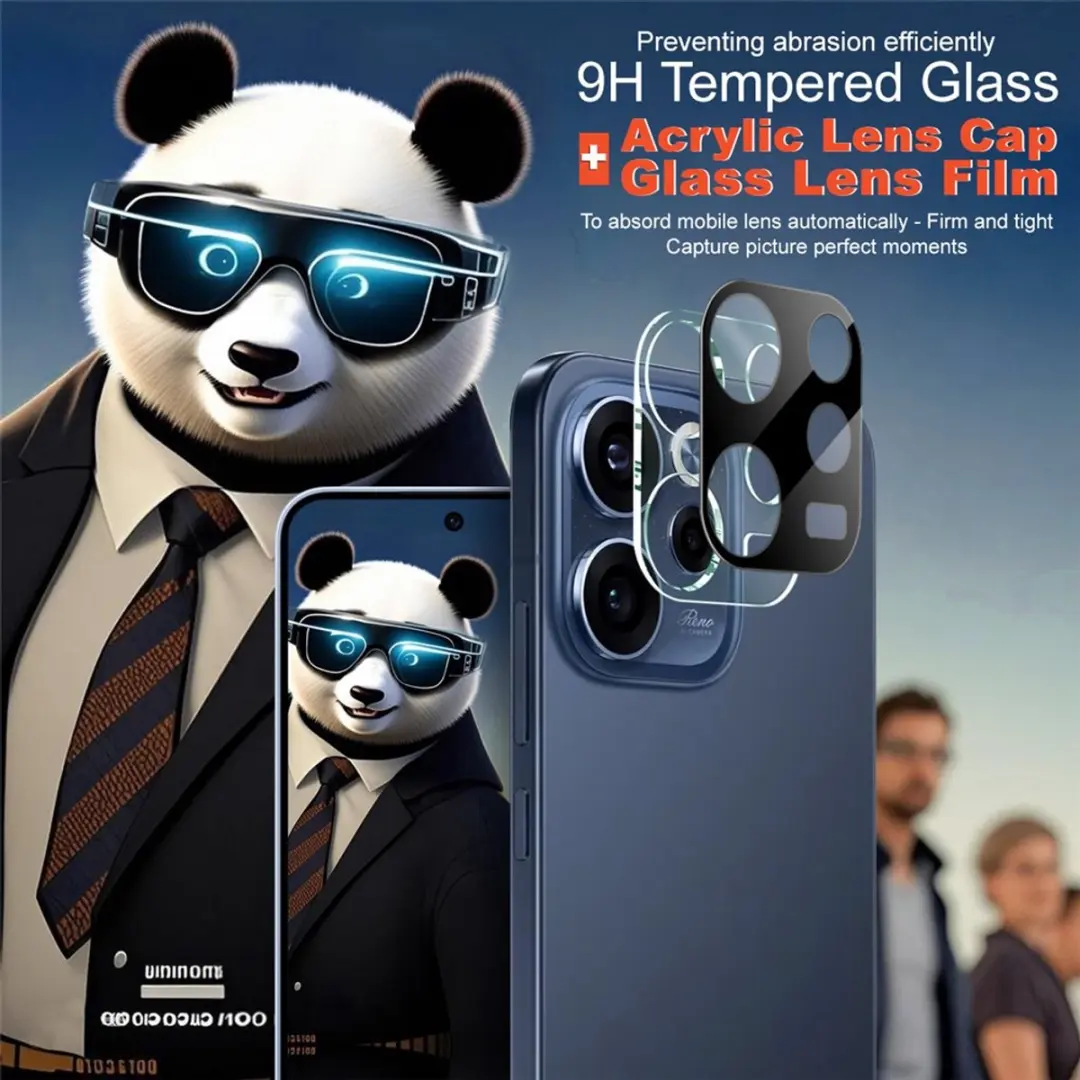 Imak 9H Tempered Glass Camera Lens Protector - OPPO Reno 15F - Zwart - afbeelding 6 van 6