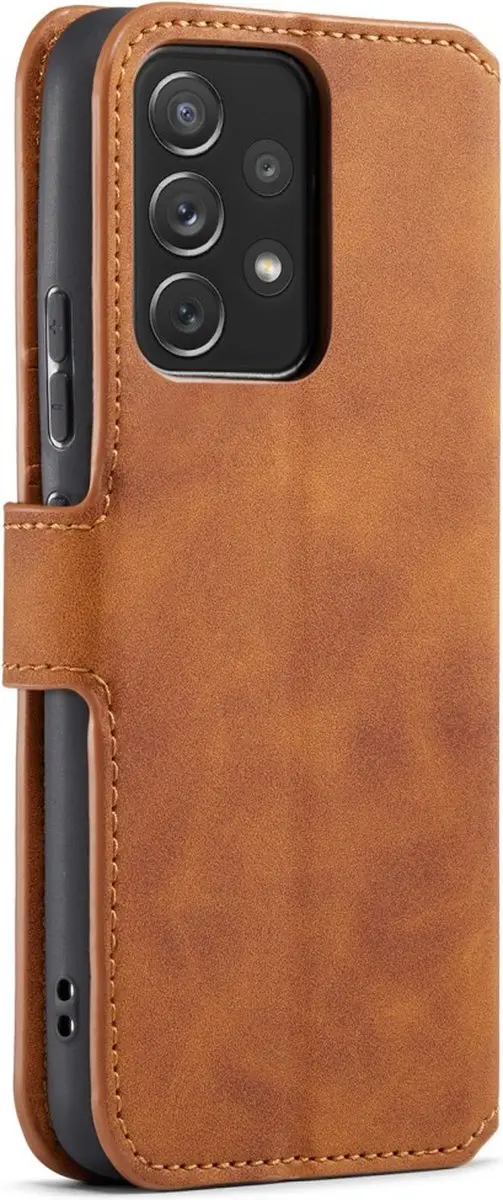 DG.MING Hoesje Samsung Galaxy A53 - 3 Pasjes - Bruin