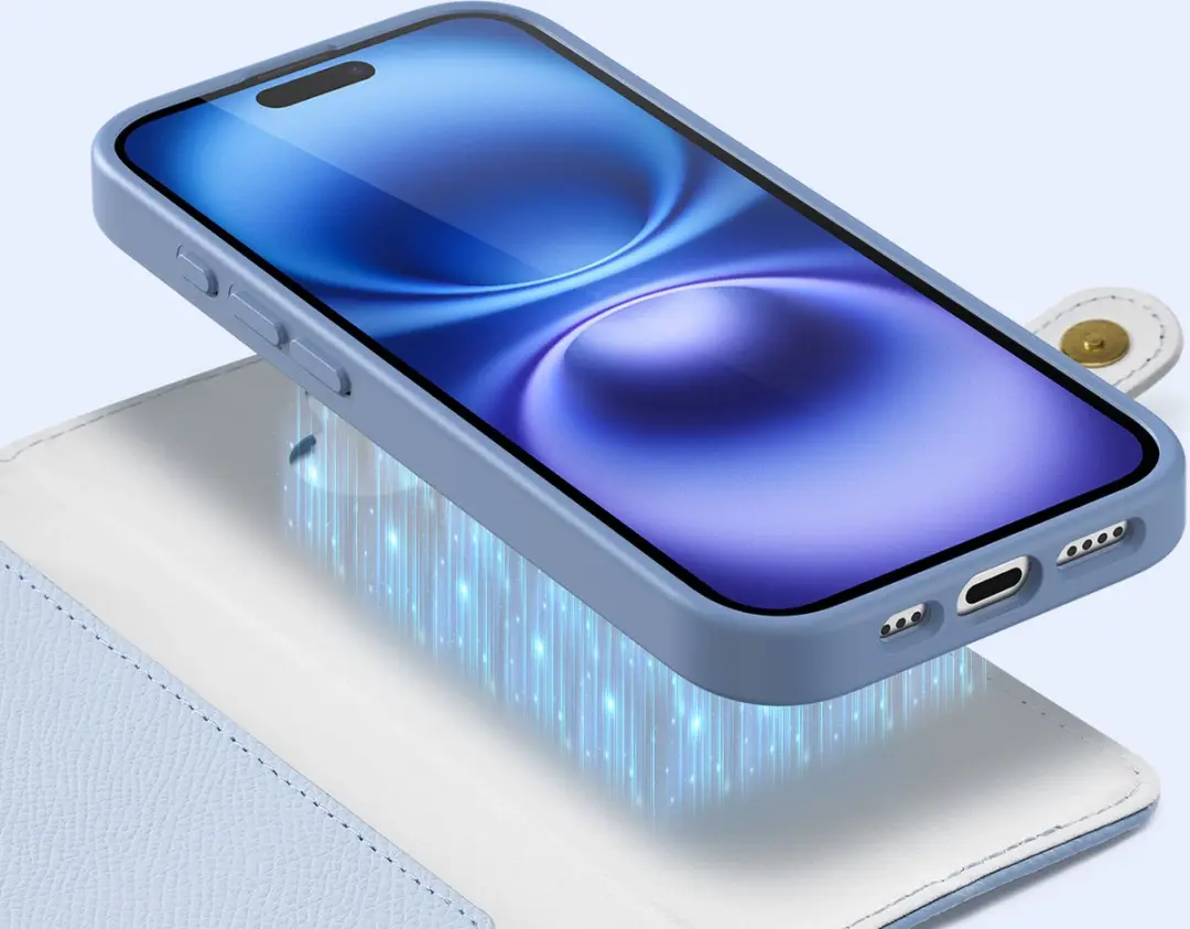 Dux Ducis Lawa Series iPhone 16 Plus Hoesje - Licht Blauw - afbeelding 6 van 6